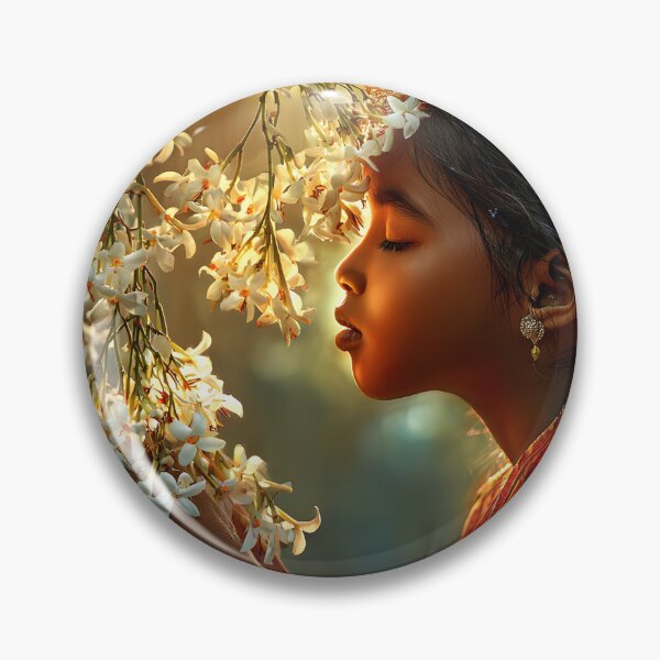 Item preview, Girl Embracing Nature in Blooming Garden Setting designed and sold by Artessie.