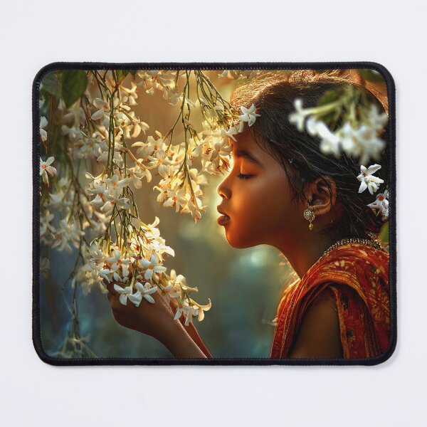 Item preview, Girl Embracing Nature in Blooming Garden Setting designed and sold by Artessie.
