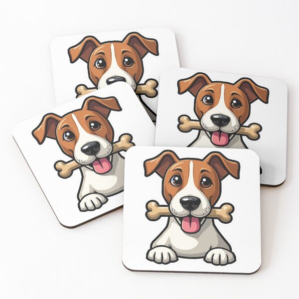 Item preview, Jack Russell Terrier with bone in mouth designed and sold by Prints by Mat.