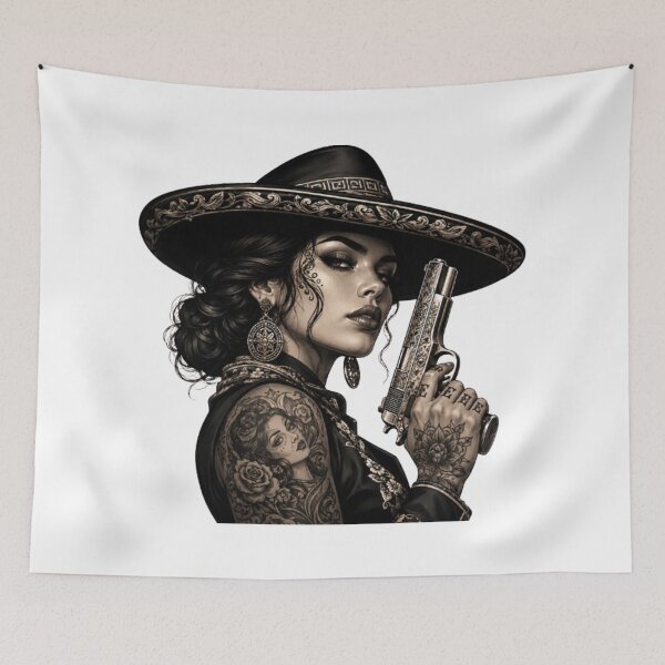 Item preview, “Fatal Beauty: an armed and dangerous woman” designed and sold by CHRIST5000.