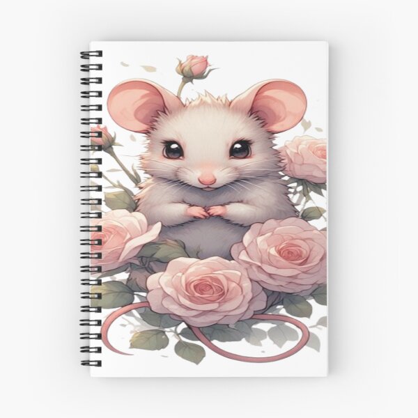 Item preview, Cute Mouse with Pink Roses designed and sold by PromisedArt.