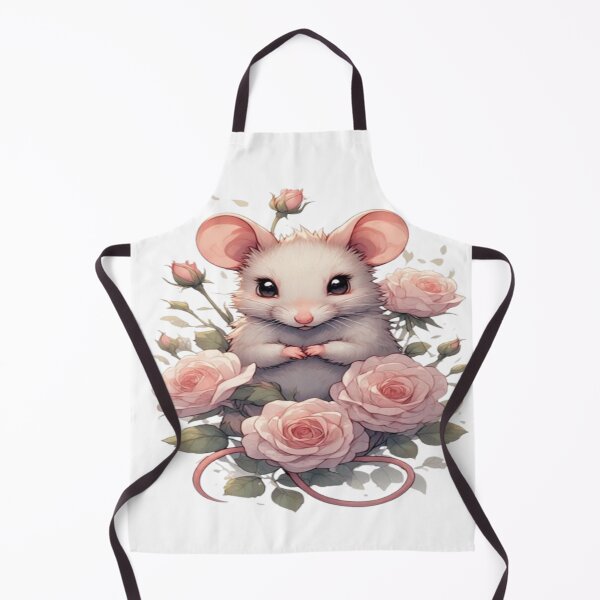 Item preview, Cute Mouse with Pink Roses designed and sold by PromisedArt.