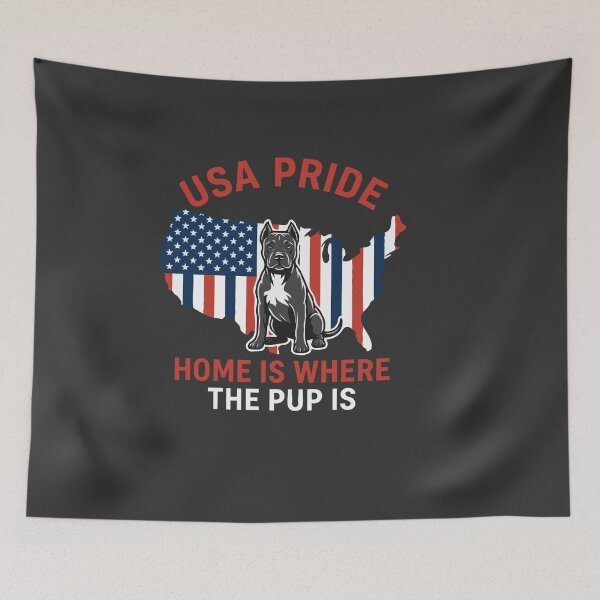 Item preview, USA Pride Home Is Where The Pup Is designed and sold by The Real Life Symphony.