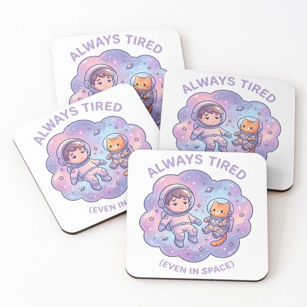 Item preview, Always Tired Even In Space Cute Astronaut Cat designed and sold by MHArtSpace.