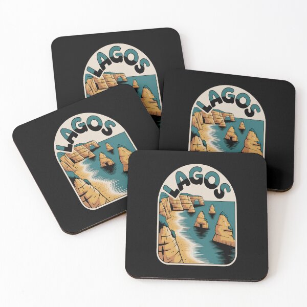 Item preview, Lagos Portugal Retro Sticker – Algarve Vintage Coastal Travel Art designed and sold by stickercuffs.