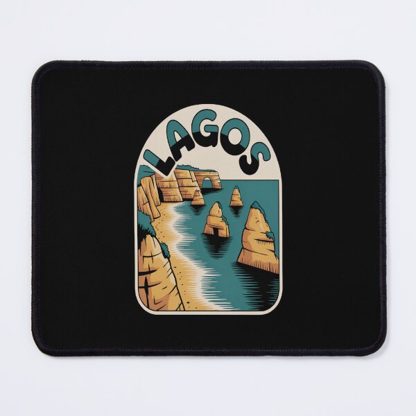Item preview, Lagos Portugal Retro Sticker – Algarve Vintage Coastal Travel Art designed and sold by stickercuffs.