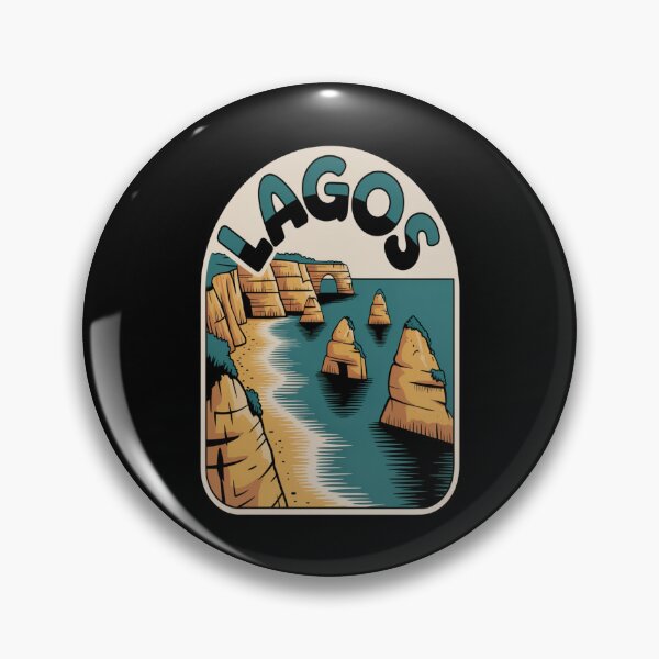 Item preview, Lagos Portugal Retro Sticker – Algarve Vintage Coastal Travel Art designed and sold by stickercuffs.