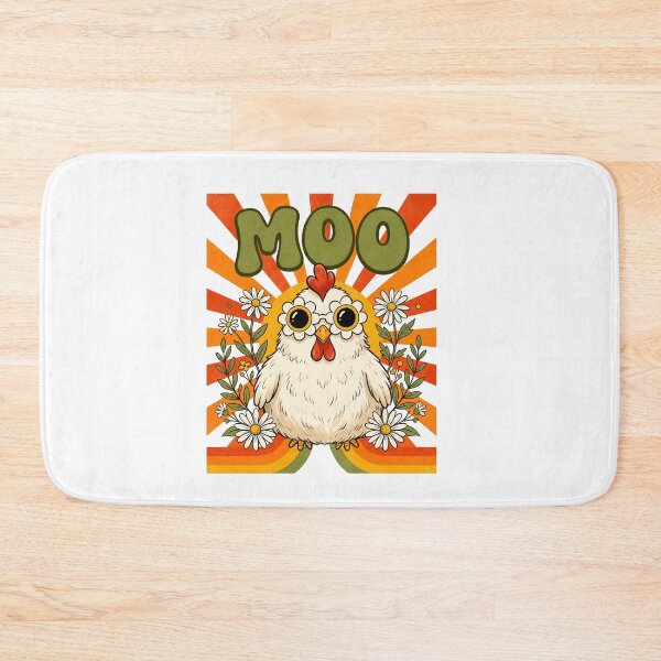 Item preview, Funny Moo Chicken Graphic Groovy Farm Animal Boho Sunrise designed and sold by BornBorn.
