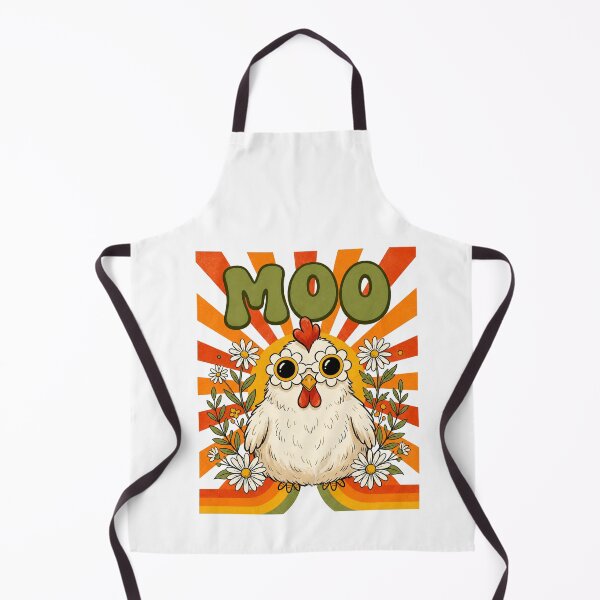 Item preview, Funny Moo Chicken Graphic Groovy Farm Animal Boho Sunrise designed and sold by BornBorn.