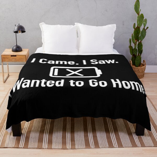 Item preview, I Came I Saw Low Battery I Wanted to Go Home – Funny Introvert Quote White Text designed and sold by MartBook.