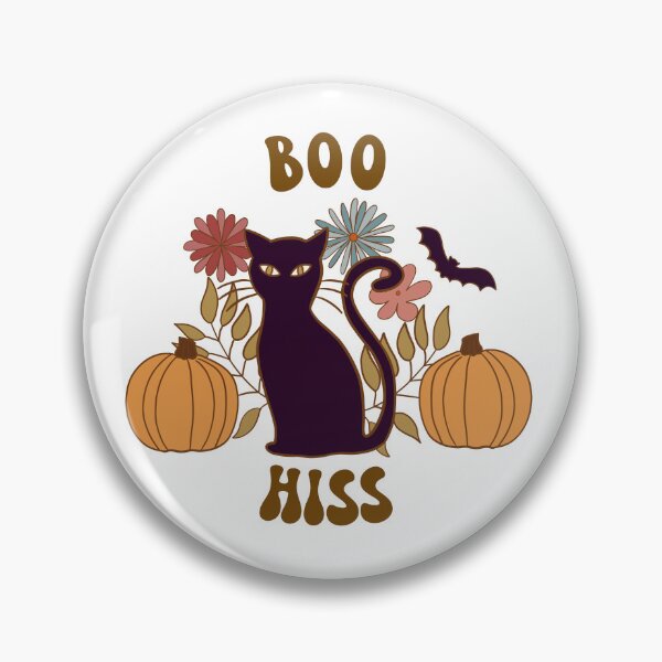 Item preview, Halloween Black Cat, Pumpkins, Bats, Flowers designed and sold by Lavender Mint Graphics.
