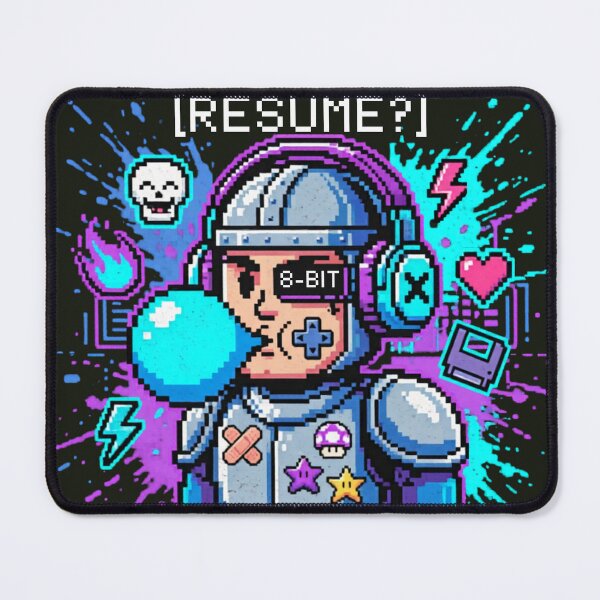 Item preview, Game Over Resume Retro 8 Bit Gamer designed and sold by PosiPrints.