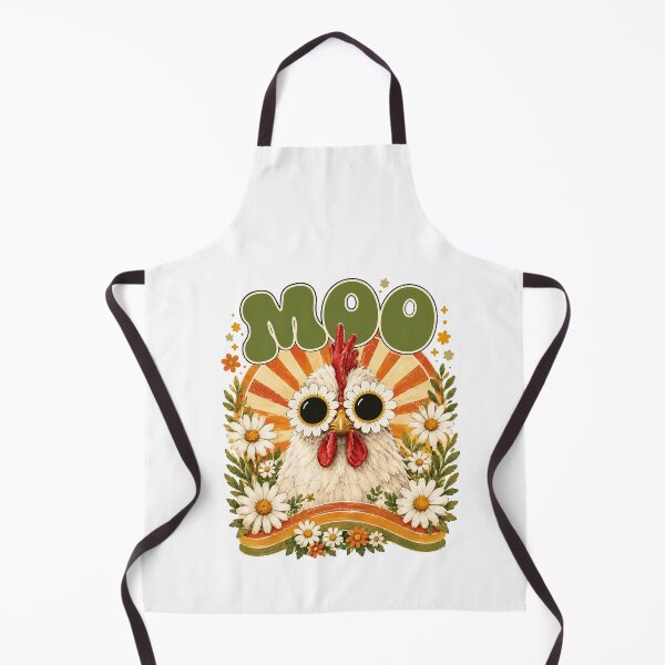Item preview, Moo Chicken Graphic Groovy Farm Animal Boho Sunrise designed and sold by BornBorn.