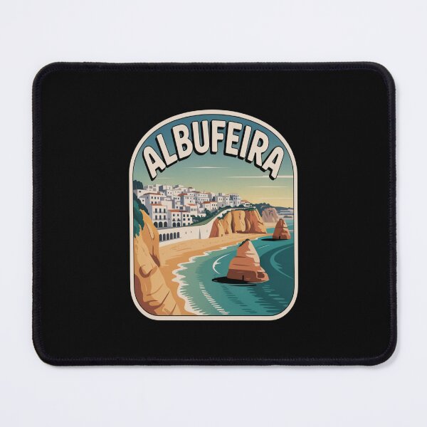 Item preview, Albufeira Retro Sticker – Algarve Portugal Vintage Coastal Travel Art designed and sold by stickercuffs.