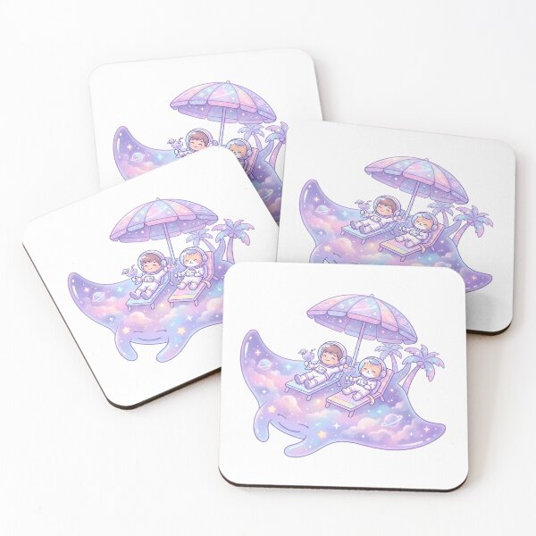 Item preview, Kawaii Cosmic Vacation Astronauts designed and sold by MHArtSpace.