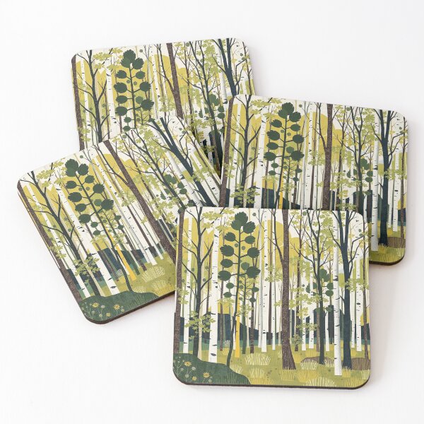 Item preview, Golden Birch Forest Landscape designed and sold by Hyssop St.