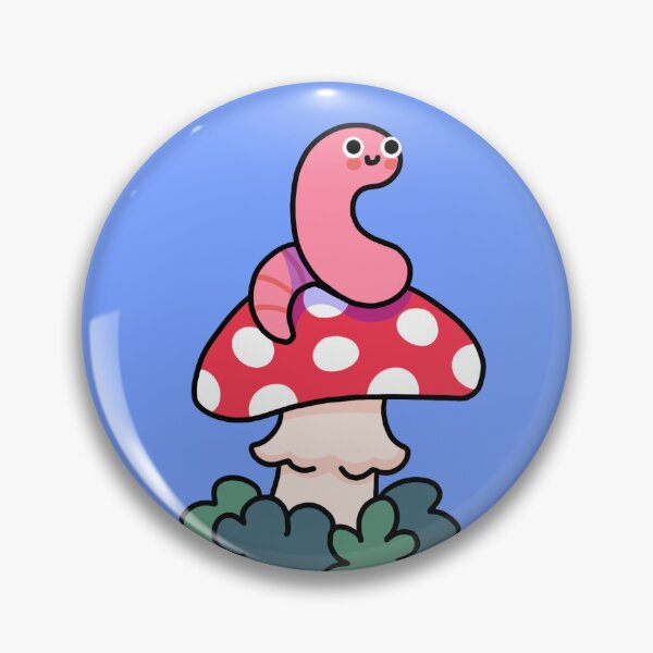Item preview, Worm on a mushroom designed and sold by M0ssbaby.