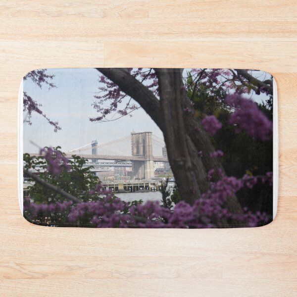 Item preview, Brooklyn Bridge framed by purple flowers designed and sold by JaysUrbanLense.