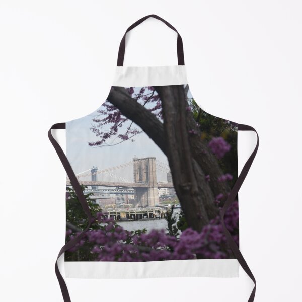 Item preview, Brooklyn Bridge framed by purple flowers designed and sold by JaysUrbanLense.