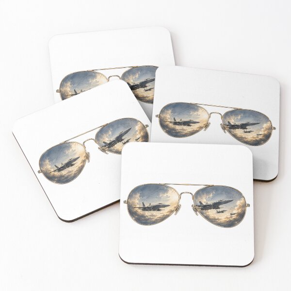 Item preview, Pilot sunglasses with reflected jets designed and sold by aliceinwdld.