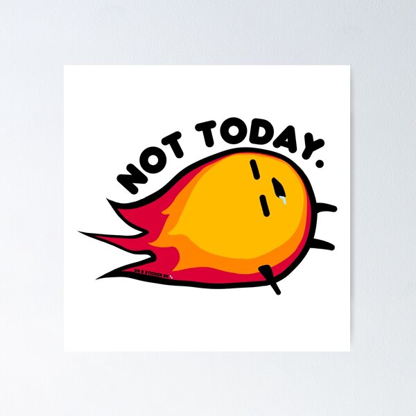 Item preview, Not Today Exhaustion Sticker designed and sold by Dr. B Sticker Rx.