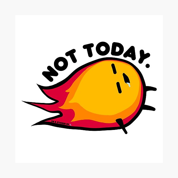 Item preview, Not Today Exhaustion Sticker designed and sold by Dr. B Sticker Rx.