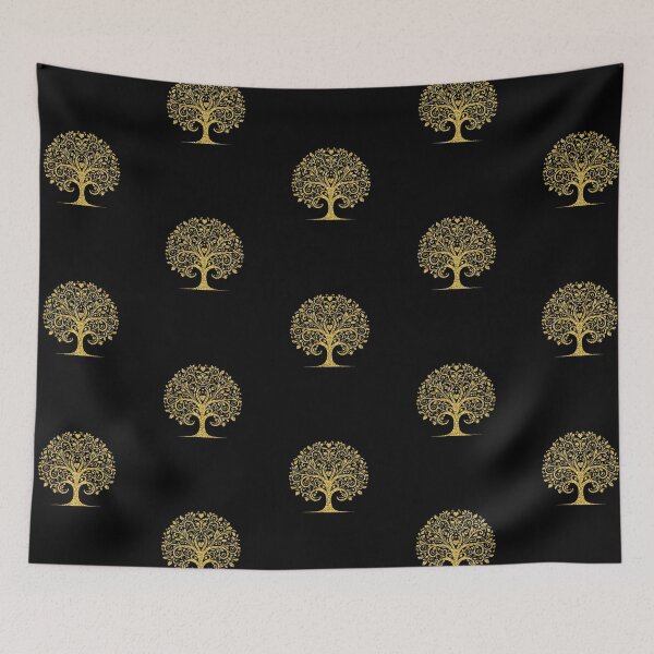 Item preview, TREE OF LOVE, PRETTY GOLD  BOHO TREE SILHOUETTE, DECORATIVE NATURE ART designed and sold by classic car craze.