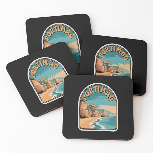 Item preview, Portimão Retro Sticker – Praia da Rocha Algarve Vintage Travel Art designed and sold by stickercuffs.