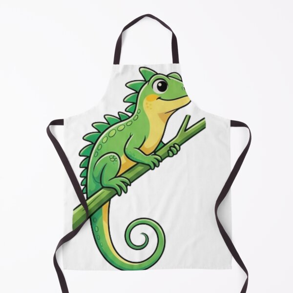 Item preview, Cute Green Iguana Cartoon Branch Sticker designed and sold by HoneyBreezeCo.