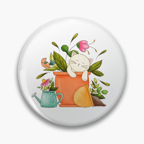 Item preview, Cats and Plants, Bird and Flowers designed and sold by Lavender Mint Graphics.