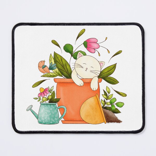 Item preview, Cats and Plants, Bird and Flowers designed and sold by Lavender Mint Graphics.