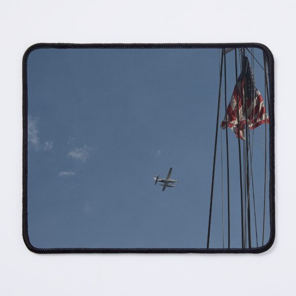 Item preview, American Flag on sailboat rigging with a seaplane  designed and sold by JaysUrbanLense.