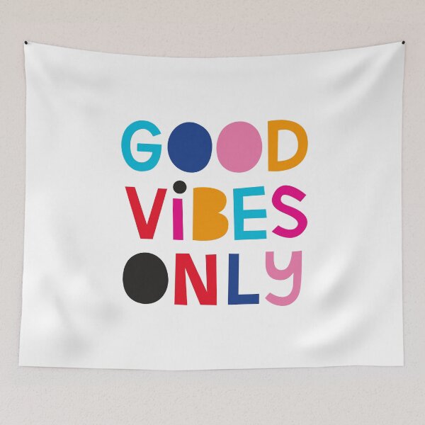 Item preview, Colorful Good Vibes Only Typography designed and sold by CLCCdesigns.