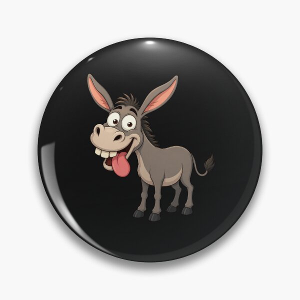 Item preview, Goofy Cartoon Donkey With Tongue Out designed and sold by madebysiwa.