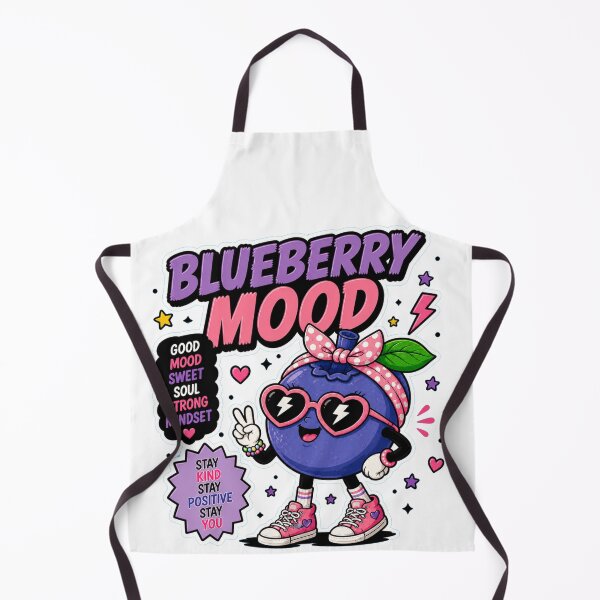 Item preview, Blueberry Mood Funny Fruit Sticker | Cute Girly Blueberry Cartoon designed and sold by Snackwave Ninety.
