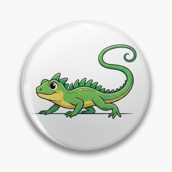 Item preview, Playful Iguana Cartoon Reptile Illustration designed and sold by HoneyBreezeCo.