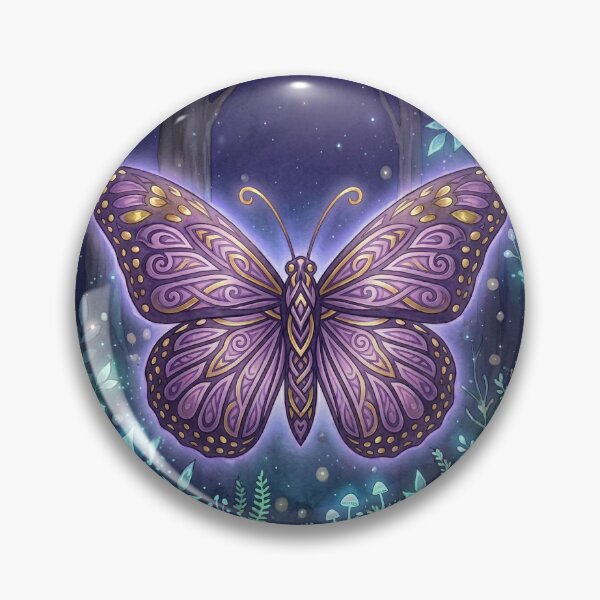 Item preview, Lilac monarch butterfly, Ghibli style designed and sold by Occasional designs.