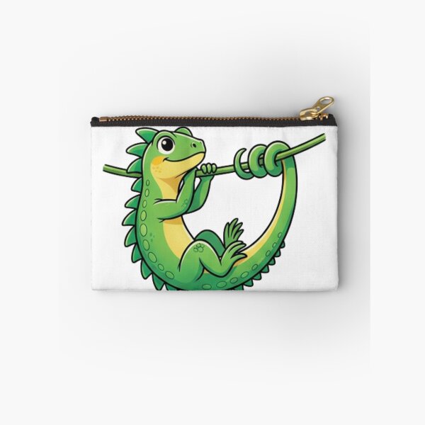 Item preview, Hanging Iguana Cartoon Cute Lizard Art designed and sold by HoneyBreezeCo.