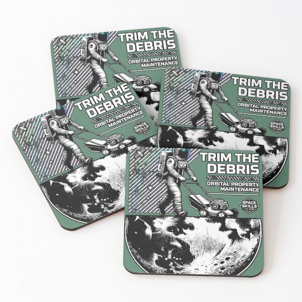 Item preview, Trim The Debris Retro Space Maintenance Design designed and sold by PosiPrints.