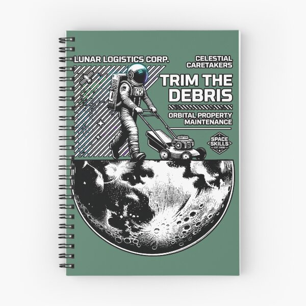 Item preview, Trim The Debris Retro Space Maintenance Design designed and sold by PosiPrints.