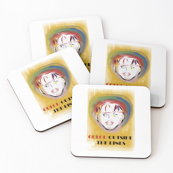 Item preview, Color Outside the Lines – Abstract Artistic Face Illustration designed and sold by ChiaraPagani.