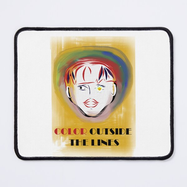 Item preview, Color Outside the Lines – Abstract Artistic Face Illustration designed and sold by ChiaraPagani.