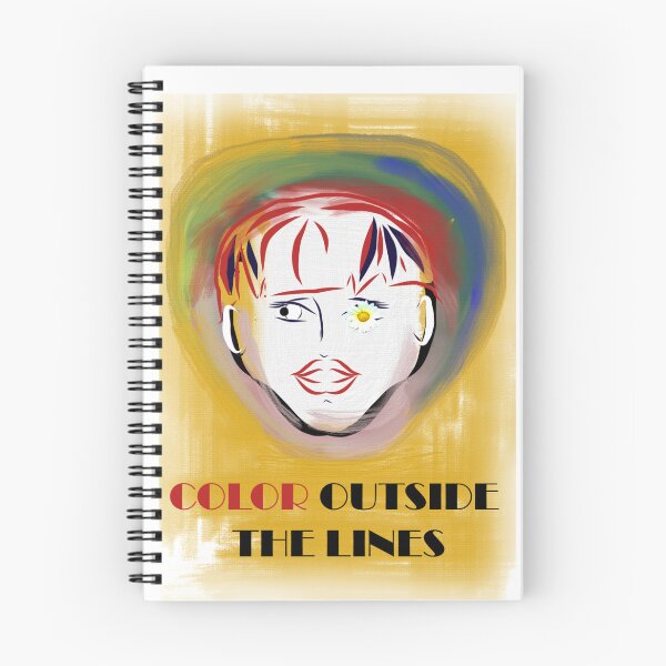 Item preview, Color Outside the Lines – Abstract Artistic Face Illustration designed and sold by ChiaraPagani.