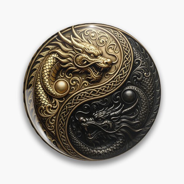 Item preview, Yin Yang Dragons — Balance Bronze Gold FAS designed and sold by FASAventuras.