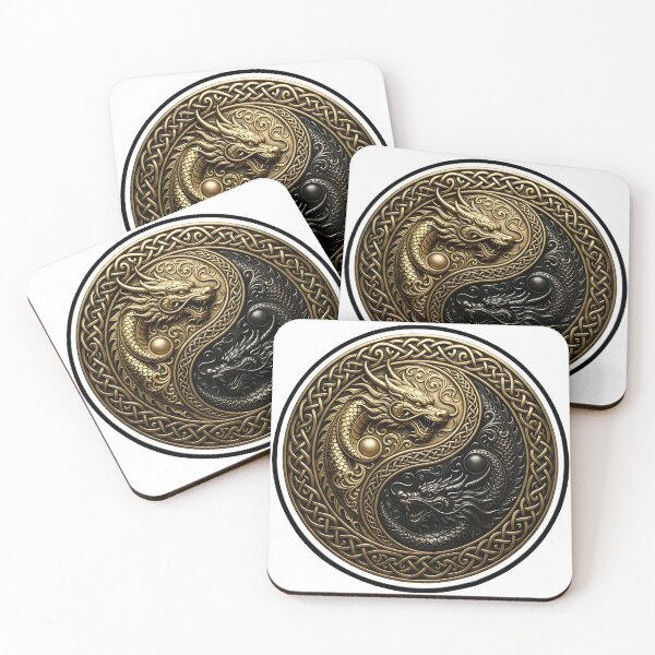Item preview, Yin Yang Dragons — Balance Bronze Gold FAS designed and sold by FASAventuras.