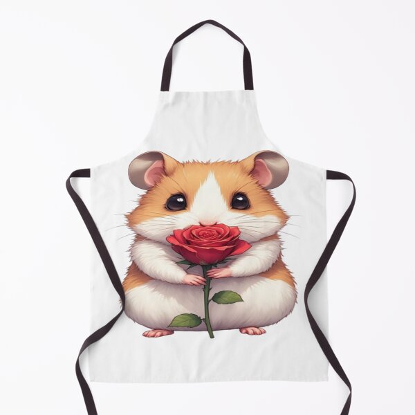 Item preview, Cute Hamster Holding a Red Rose designed and sold by PromisedArt.