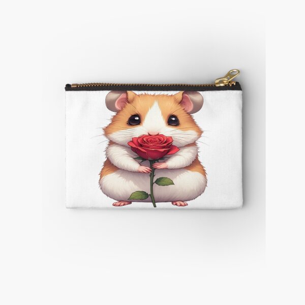 Artikelvorschau, Niedlicher Hamster hält eine rote Rose entworfen und verkauft von PromisedArt.