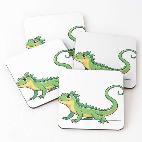 Item preview, Curly Tail Iguana Cartoon Reptile Sticker designed and sold by HoneyBreezeCo.