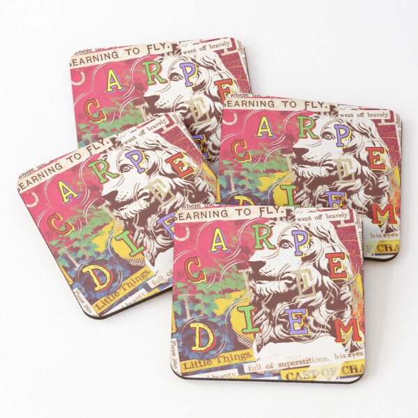 Item preview, Carpe Diem Collage Art – Surreal Lion Dreamscape  designed and sold by bewitchedcuties.