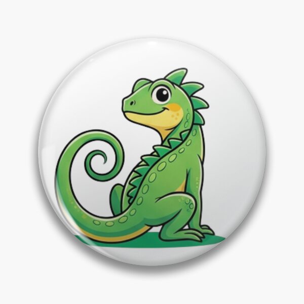 Item preview, Adorable Sitting Iguana Cartoon Art designed and sold by HoneyBreezeCo.